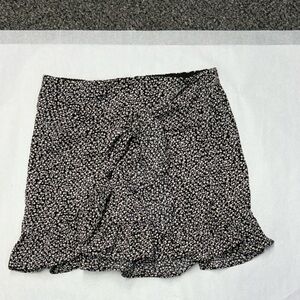 Floral Black and White Women's Skirt